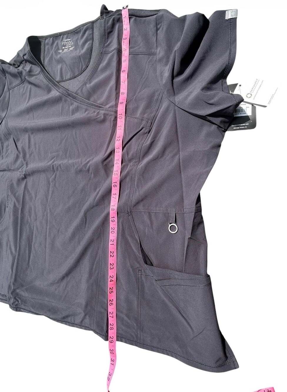 Cherokee Infinity Women's V-Neck Scrub Top 5XL Pewter - Picture 5 of 5